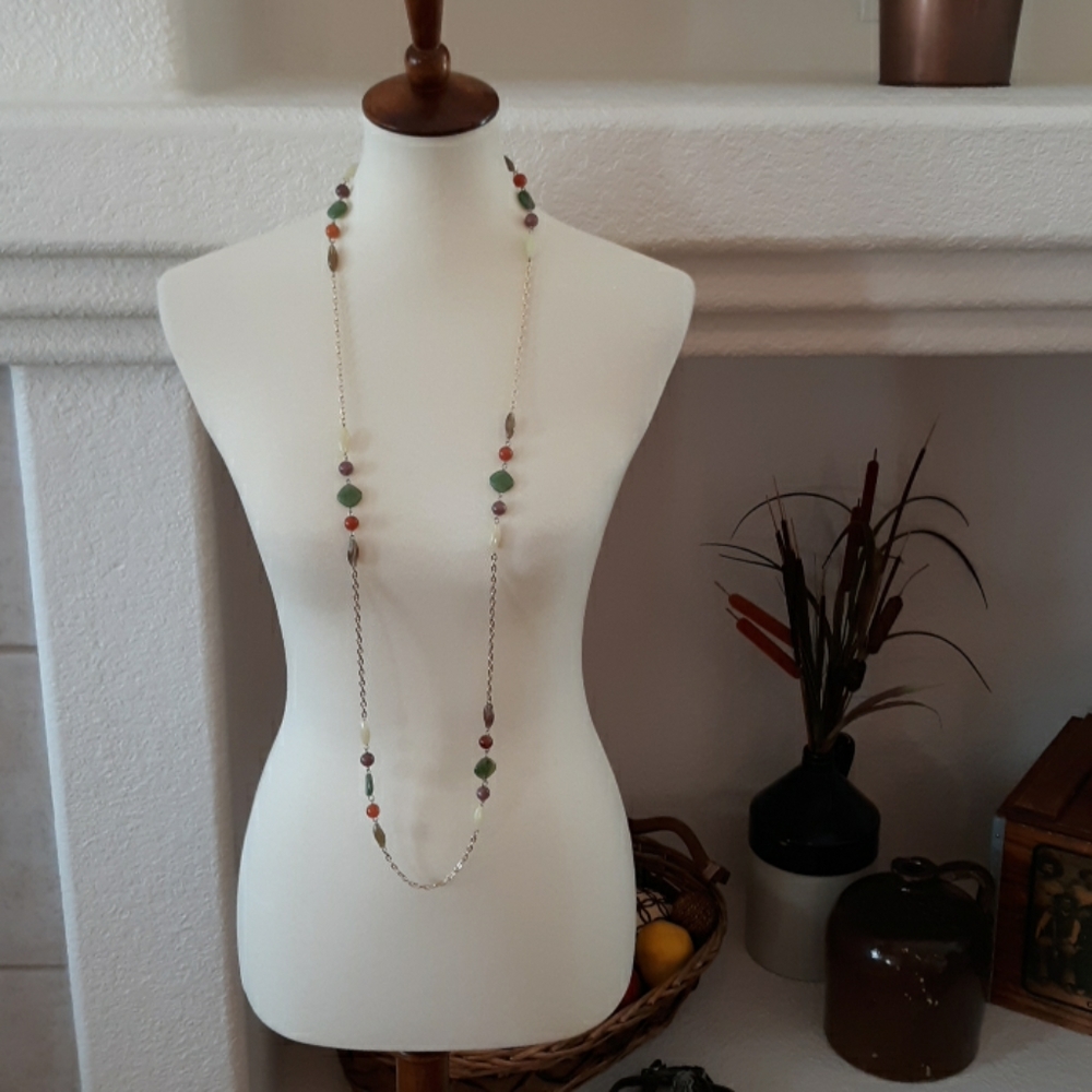 Extra Long Beaded Necklace